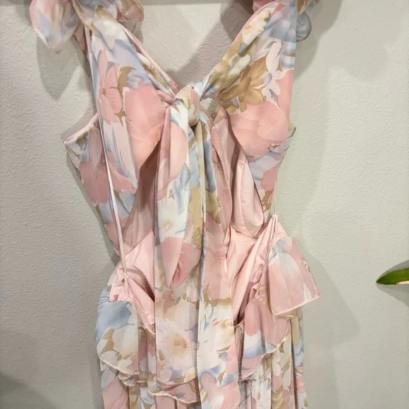 MARBLE | Carrie Ruffled Floral Dress | Size Small - Picture 5 of 7